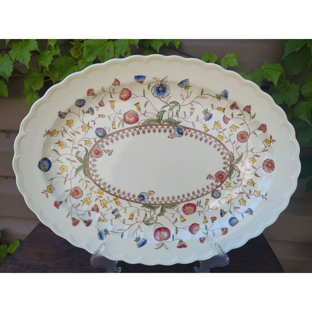 Vernon Kilns Desert Bloom 16" Platter EUC